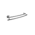 Tan 600mm double towel rail