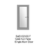 1244 x 2030mm full pane single door
