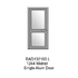 1244 x 2030mm midrail single door