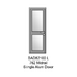 762 x 2030mm midrail single door