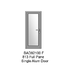 813 x 2030mm full pane single door