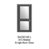 813 x 2030mm midrail single door