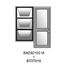 813 x 2030mm midrail single door + 900mm sidelight
