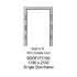 1700 x 2100mm BDDF172100 opening in