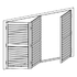 double hinged 3 panel shutter