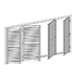 hinged 4 panel shutter