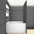 LEGRABOX pure TIP-ON BLUMOTION 257mm high fronted pull-out