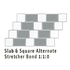 slab and square alternate stretcher bond