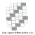 slab, square and mini variant
