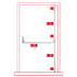 1000mm Dormakaba push bar (Code:PHA2/S) with actuation switch PHA micro switch