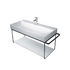 Duravit White glass insert in metal console basin (Code:0099658200)