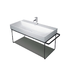 Duravit Flannel Grey glass insert in metal console basin (Code:0099658700)