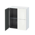 700 x 800 x 363mm Duravit Amercian Walnut Real Wood veneer LC Semi-tall cabinet, 1 door (Code:LC1177R/L)