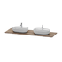 134 x 662 x 1900mm American Waknut - Solid wood Luv Console with two cut-out (Code: LU9462B7777)