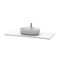60 x 630 x 1500mm White Structure Luv Console with one cut-out (Code: LU946601717)