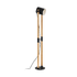 Hornwood Shaded Floor Light - Black/Oak (FL303)