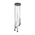 Cortaderas 5 Multi Light Pendant - Black/Gold (P1061)