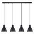 Priddy 4 Multi Light Pendant - Black (P821B)