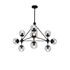 Minsk 10 Multi Light Pendant - Black/Clear (P933CL)