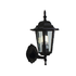 6 Panel Lantern Wall Light - Black (O15B)