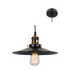 Farmhouse Shaded Pendant - Black/Antique Brass (P472)