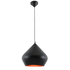 Industria Dome Shaded Pendant - Black/Gold (P481)