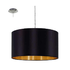 Maserlo Drum Pendant - Satin Chrome/Black (P711B)