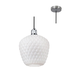 Oslo Dome Shaded Pendant - Chrome/White (P905W)