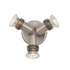 Sahara 3 Lamp Plate Spotlight - Satin Chrome (100mm)