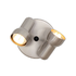 R63 Turbo 2 Lamp Plate Spotlight - Satin Chrome (190mm)