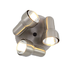 R80 Turbo 3 Lamp Plate Spotlight - Satin Chrome (240mm)