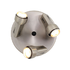 Delta 3 Lamp Plate Spotlight - Satin Chrome (235mm)