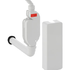 wall mounted in-wall trap for washing machine
