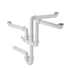trap with 3 bowl connections for kitchen sinks