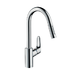 Single lever kitchen mixer with pull-out spray