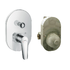 Single lever shower mixer with concealed set