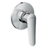 Single lever shower mixer with concealed set and small escutcheon