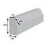 330mm Figure 7 semi-mountable  kerb