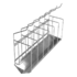 915 x 260 x 560mm high BBR6 bedpan and bottle rack