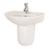 Atlas 50cm basin with semi pedestal