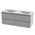 Ampio wall-hung acrylic basin & cabinet
