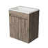 Contrarre Aged Stone wall-hung acrylic basin & cabinet