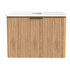 Comfort Ribbed 600mm Oak wall hung cabinet with 1 drawer