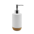 White Ceramic and Cork soap dispenser