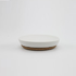 White Ceramic and Cork soap dish