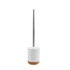 White Ceramic and Cork toilet brush holder