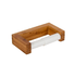 240 x 125 x 45mm high Mahogany Toilet roll holder