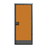 Anti-bandit door without viewing panel