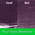 poor gloss retention