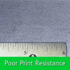 poor print resistance
